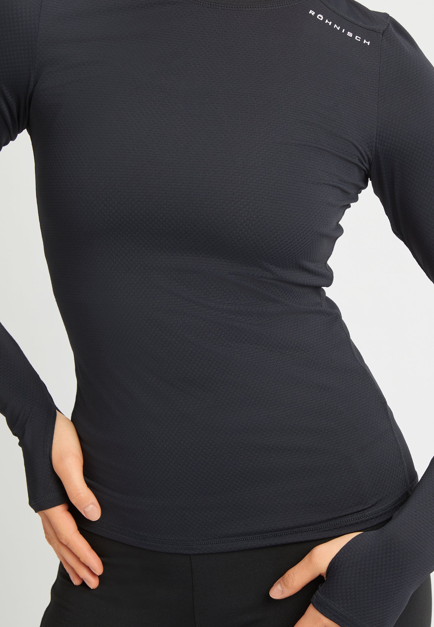 JACQUARD LONG SLEEVE - BLACK