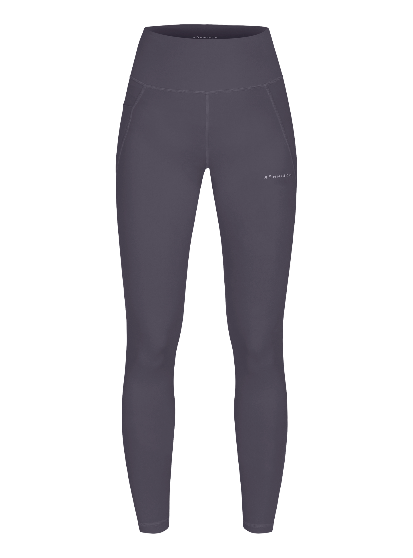 flattering high waist tights - dark grey plum