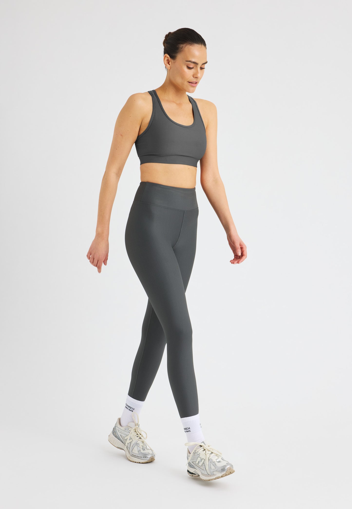 RIBBED TIGHTS - DARK SHADOW