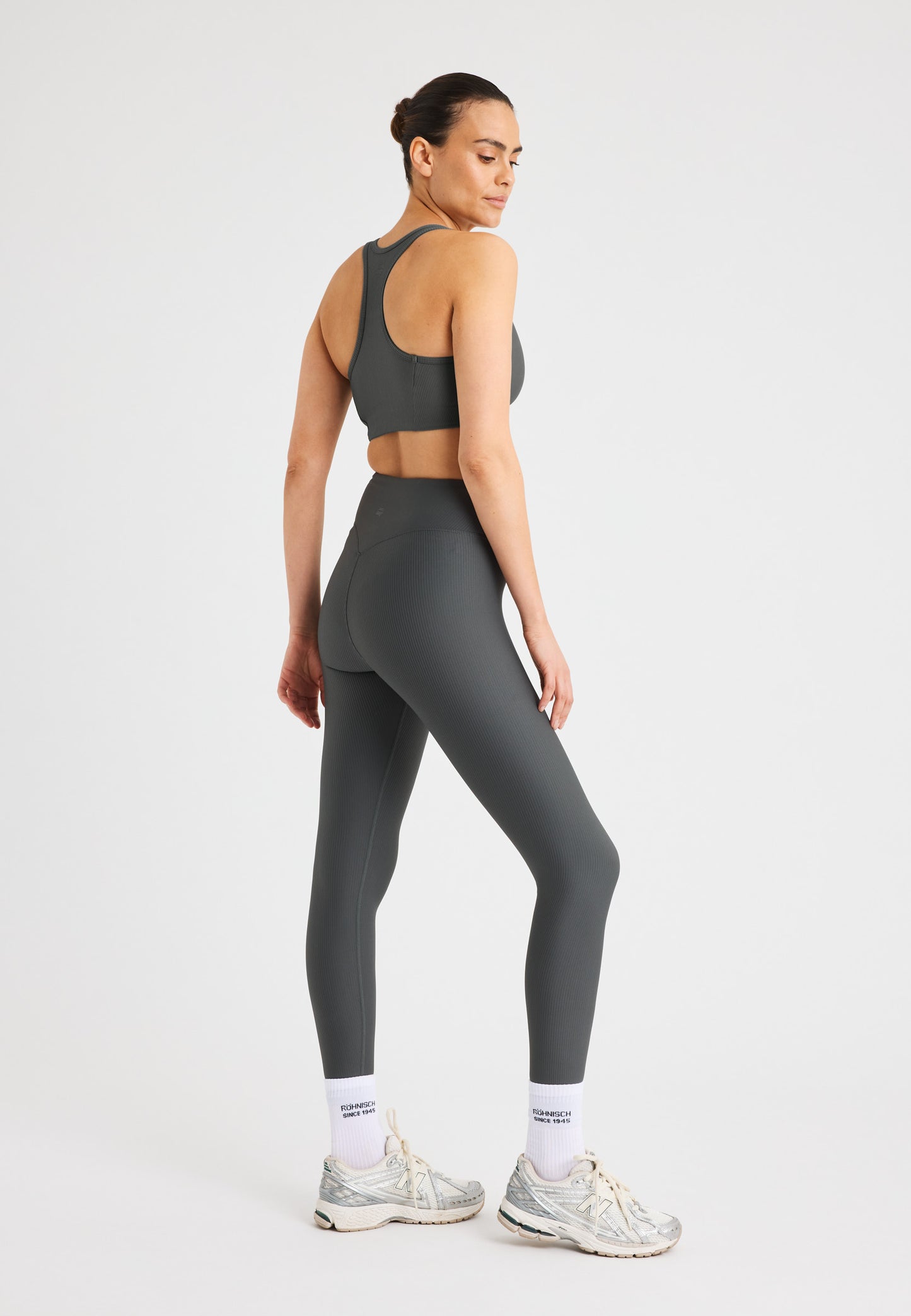 RIBBED TIGHTS - DARK SHADOW