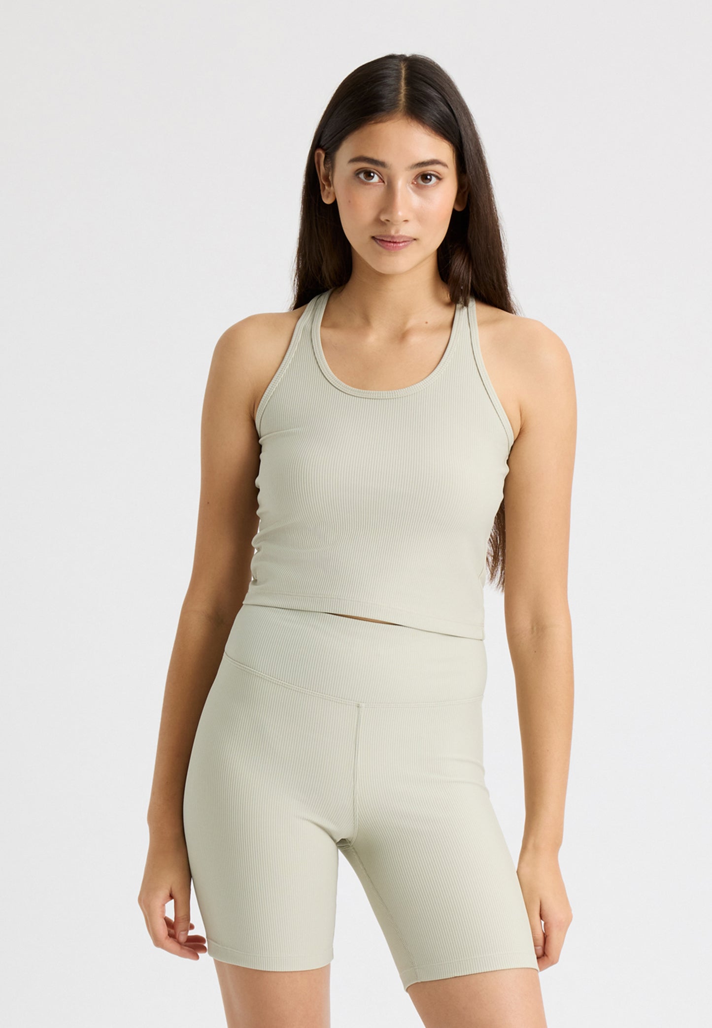 RIBBED TANK - AGATE GRAY