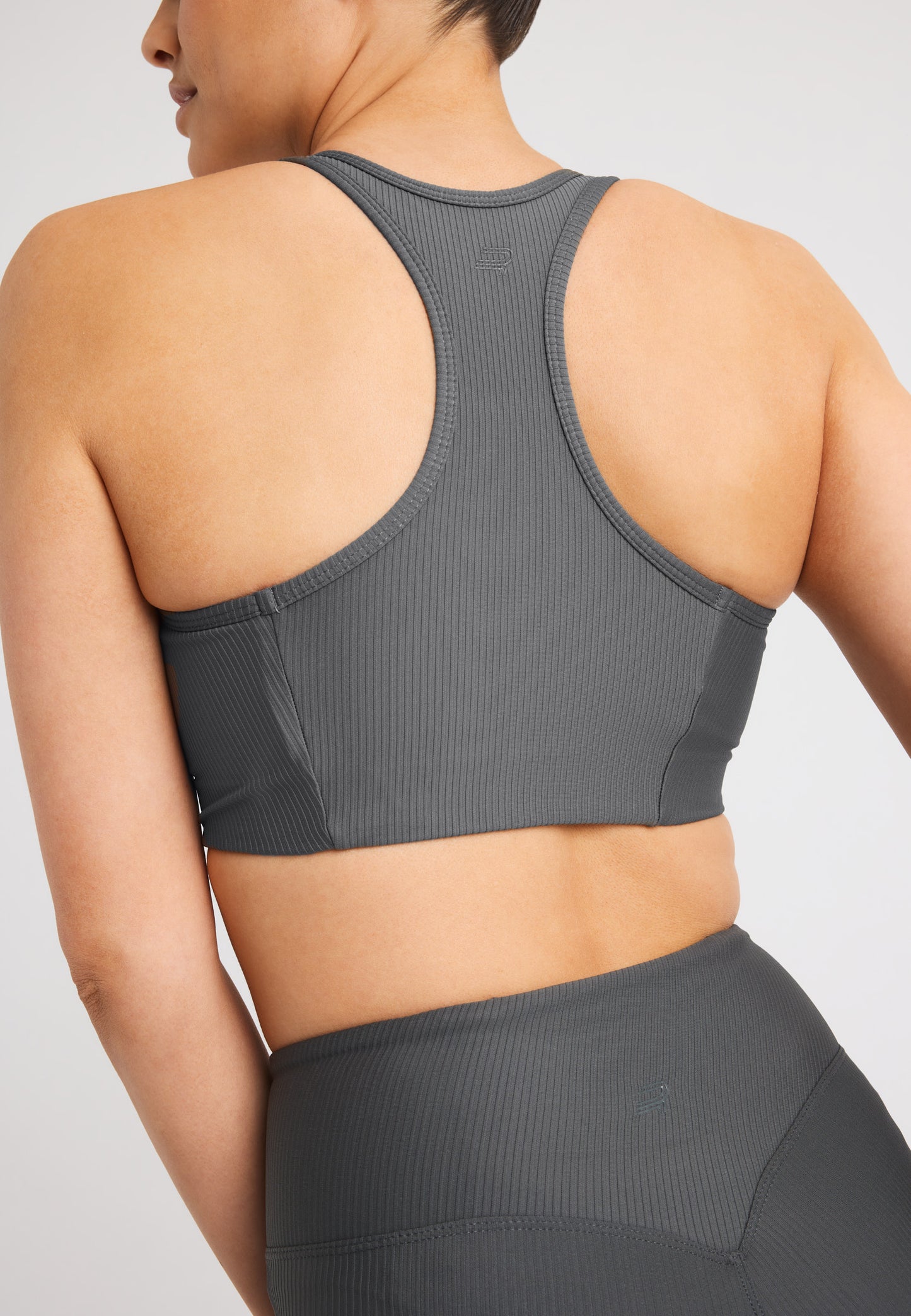 RIBBED SPORTS BRA - DARK SHADOW
