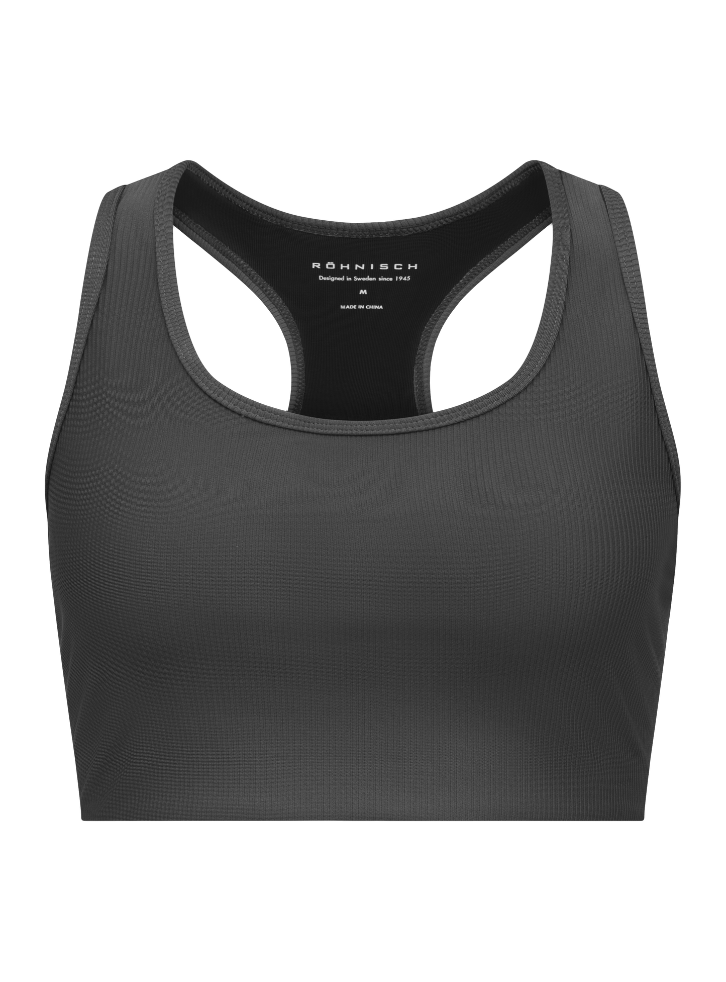 RIBBED SPORTS BRA - DARK SHADOW