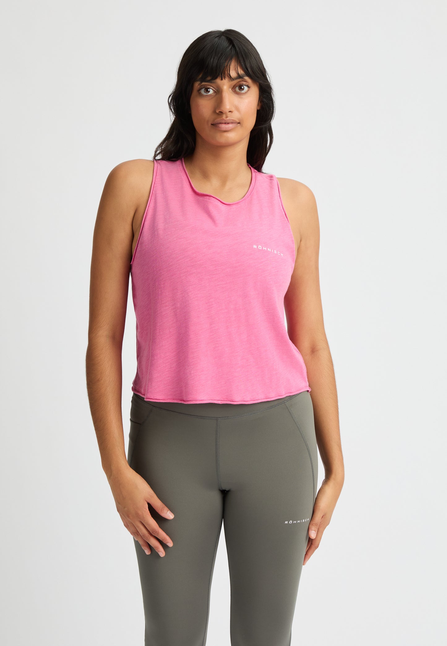 SLUB CROPPED TANK - ROSE