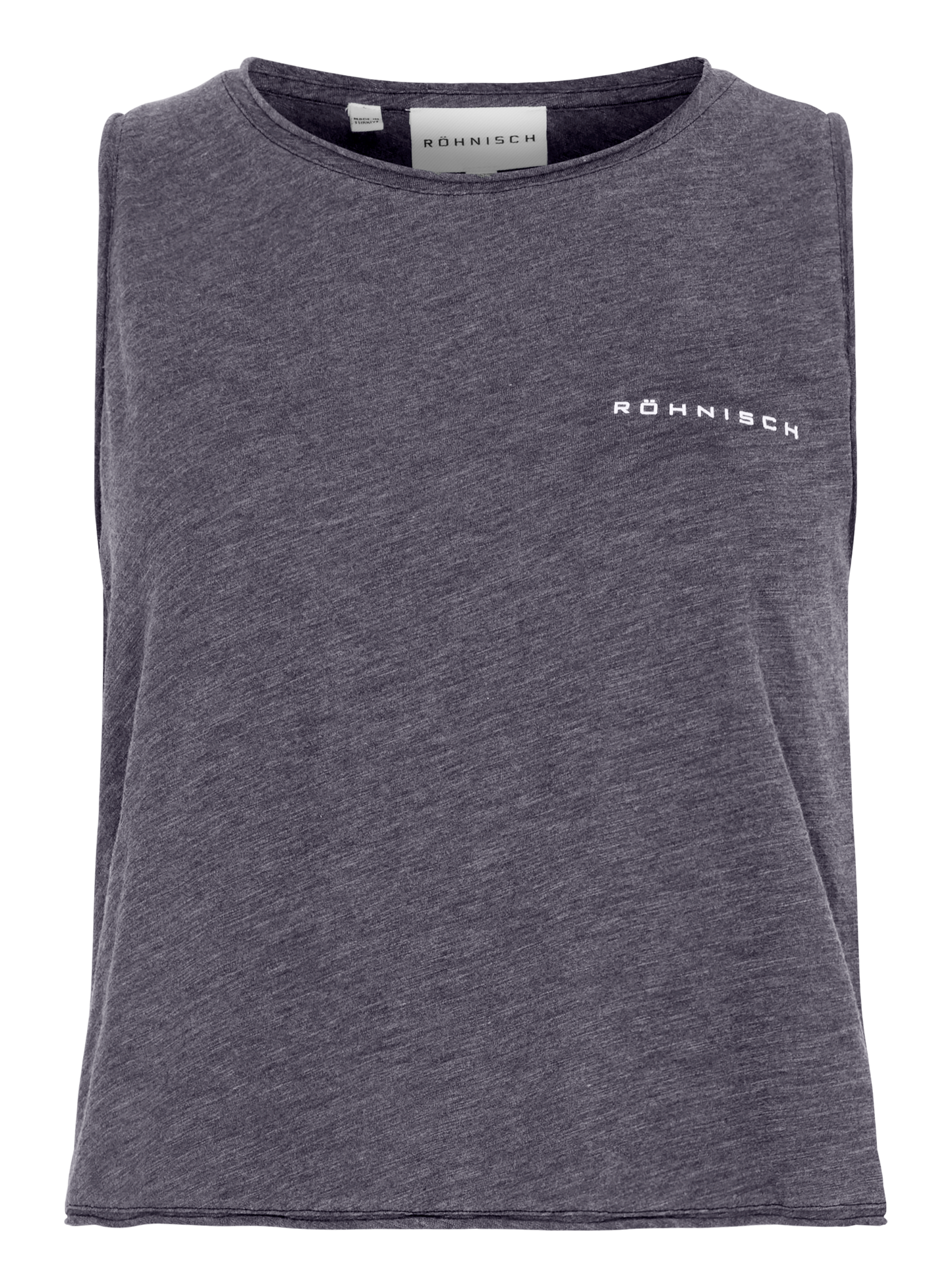 slub cropped tank - dark grey plum