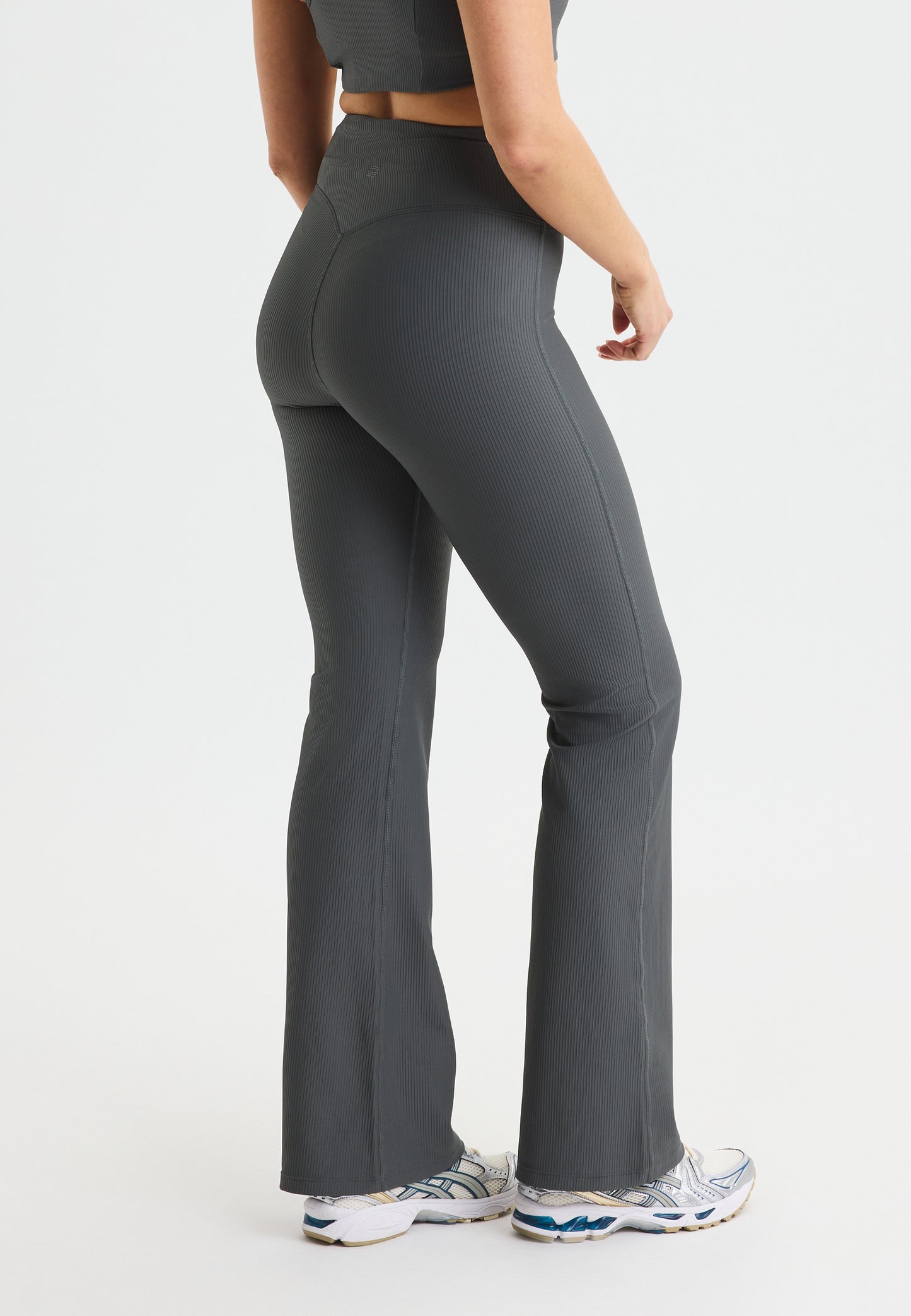 RIBBED FLARE TIGHT - DARK SHADOW