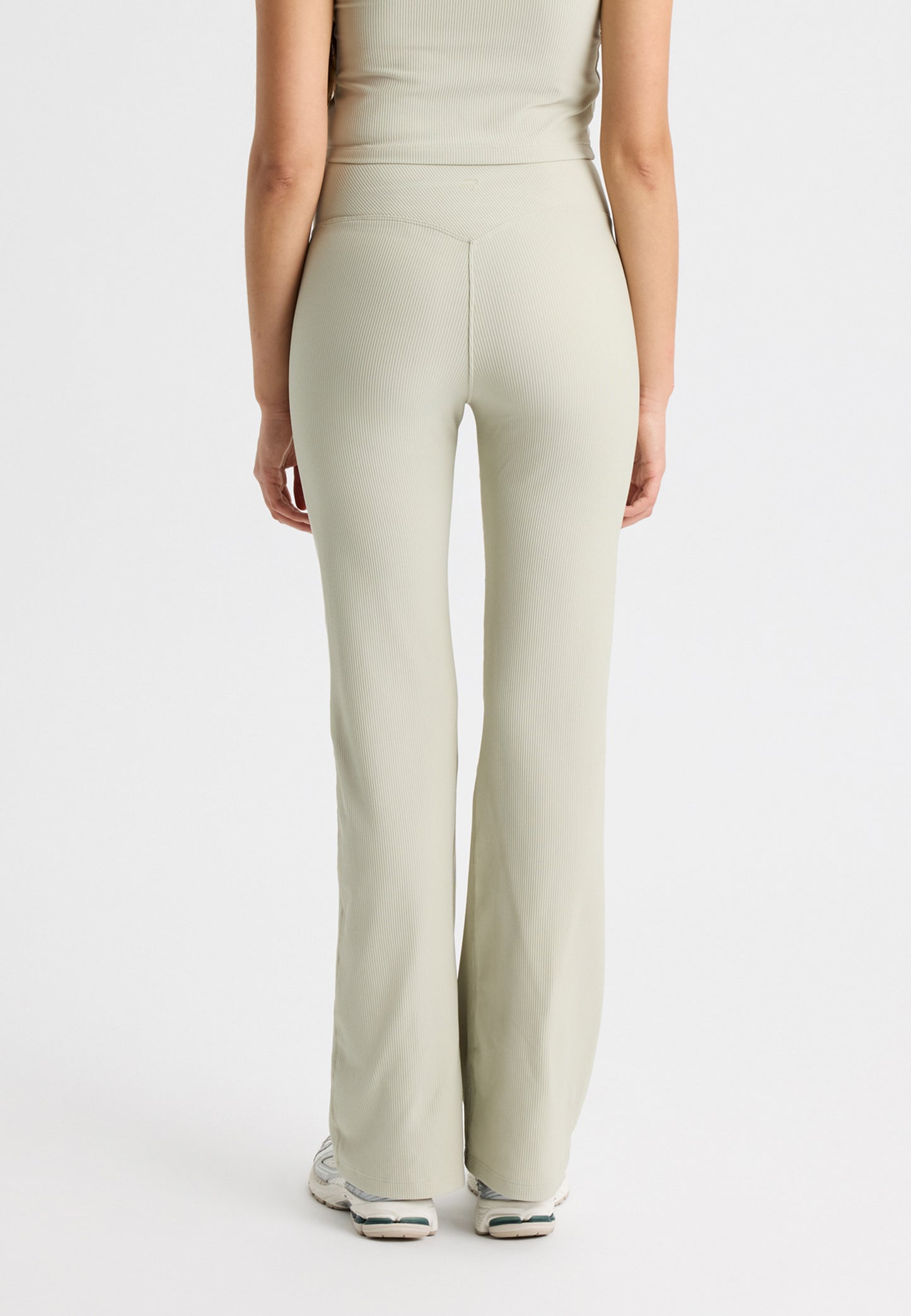 RIBBED FLARE TIGHTS - AGATE GRAY