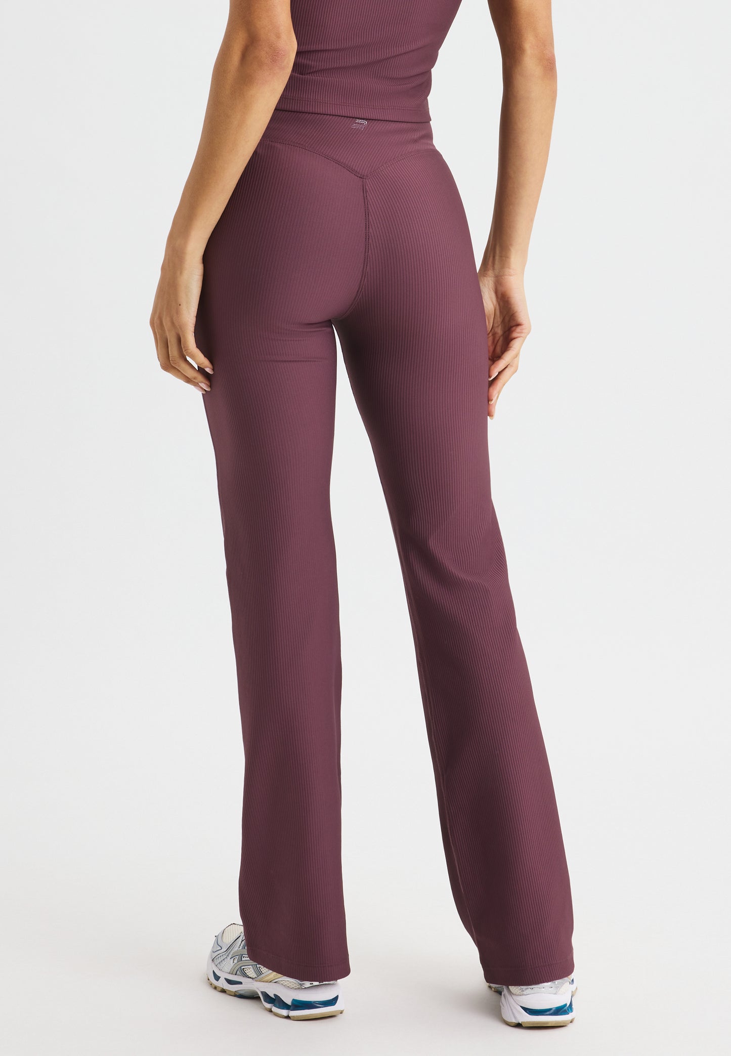 RIBBED FLARE TIGHT - HUCKLEBERRY