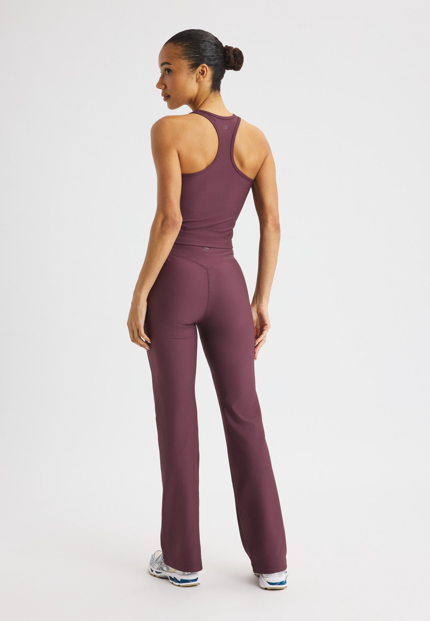 RIBBED FLARE TIGHT - HUCKLEBERRY