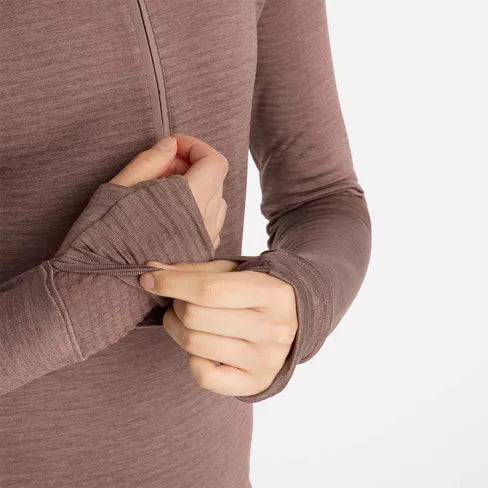ATHLETICS HEAT GRID HALF ZIP - HEATHER
