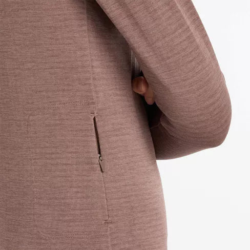 ATHLETICS HEAT GRID HALF ZIP - HEATHER
