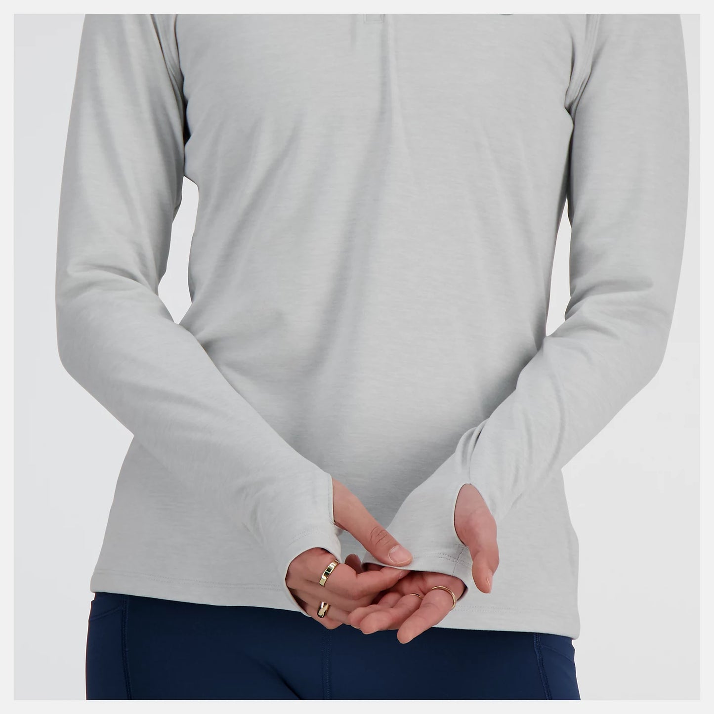 SPORT ESSENTIALS QUARTER ZIP - ASH HEATHER