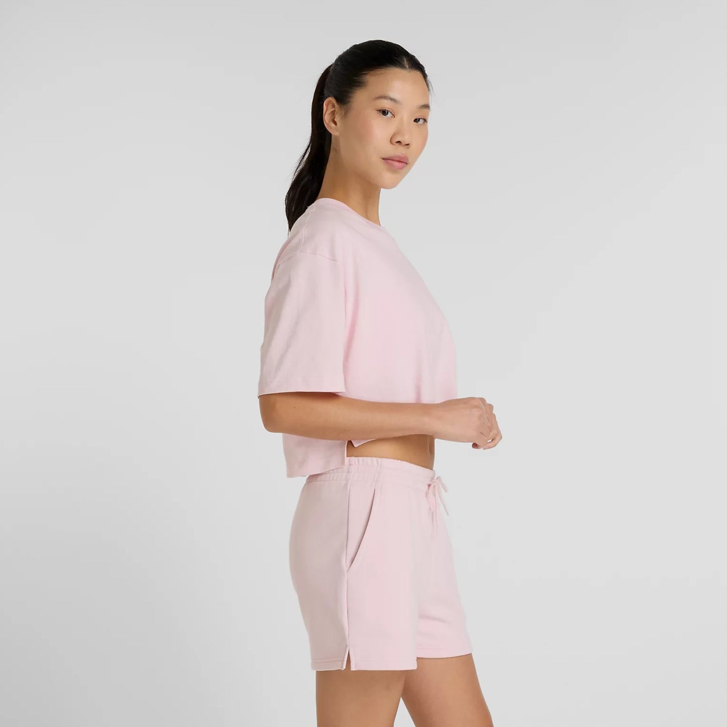 NEW BALANCE CROPPED T-SHIRT - PINK