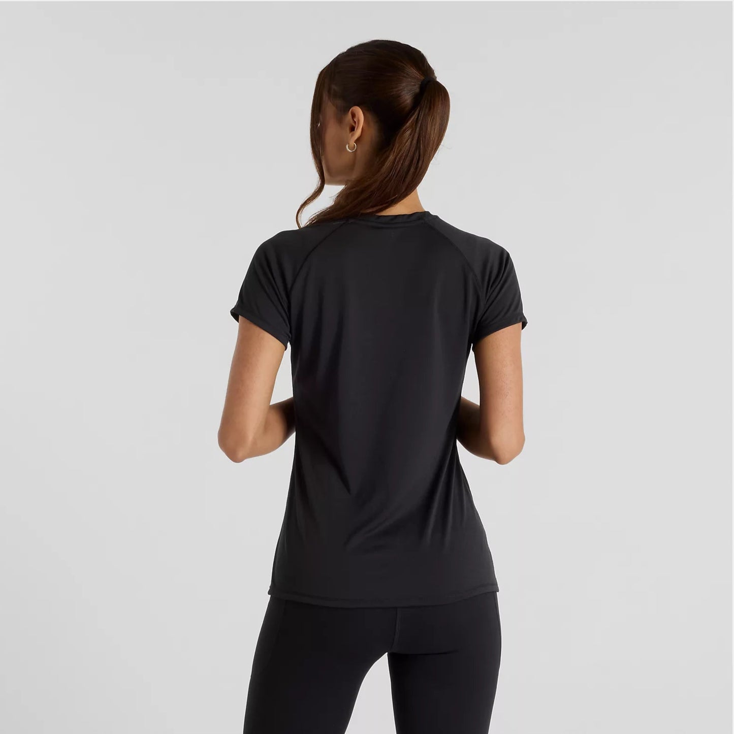 JACQUARD SLIM T-SHIRT - BLACK