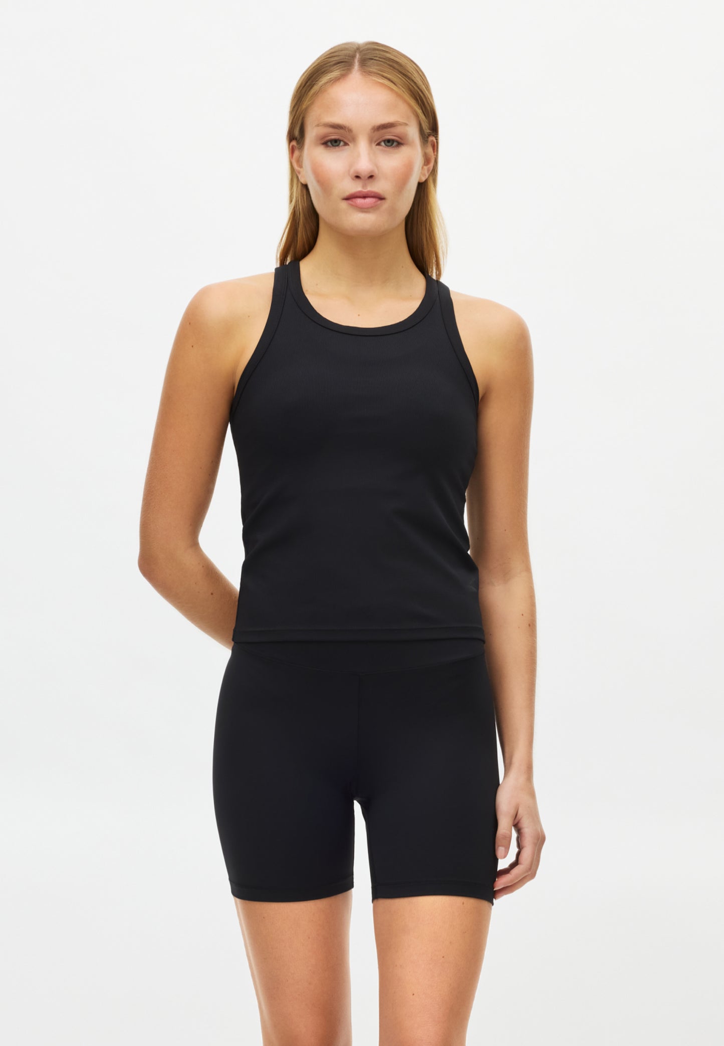 RIB DRYMOTION SINGLET - BLACK