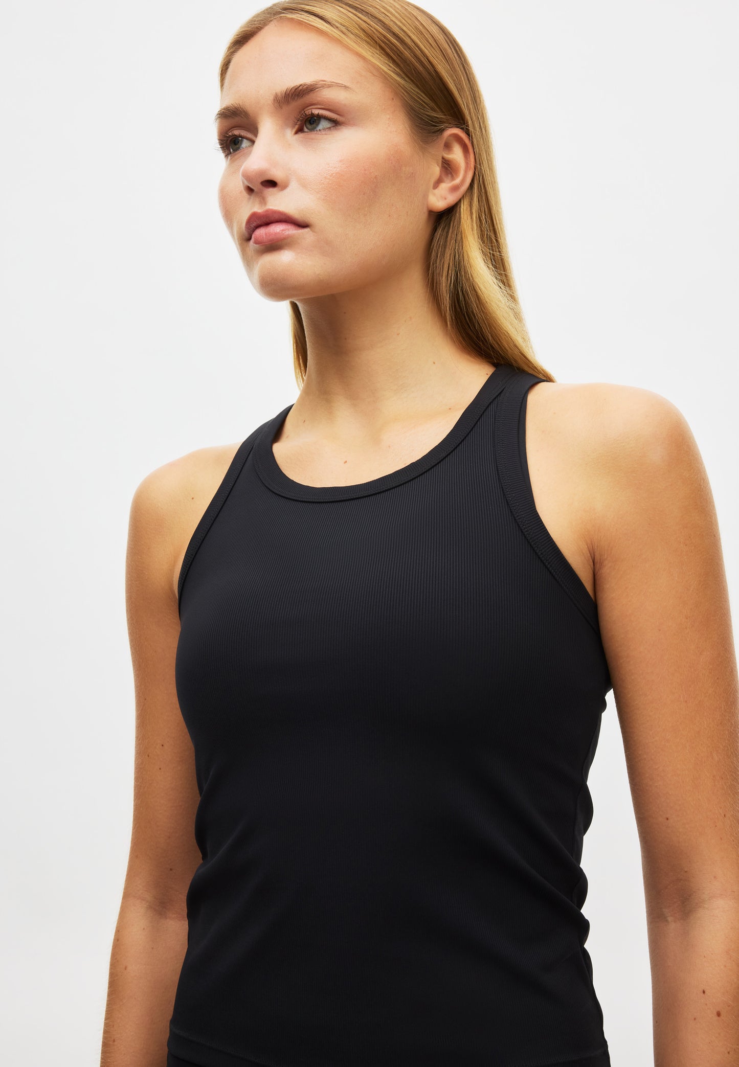 RIB DRYMOTION SINGLET - BLACK