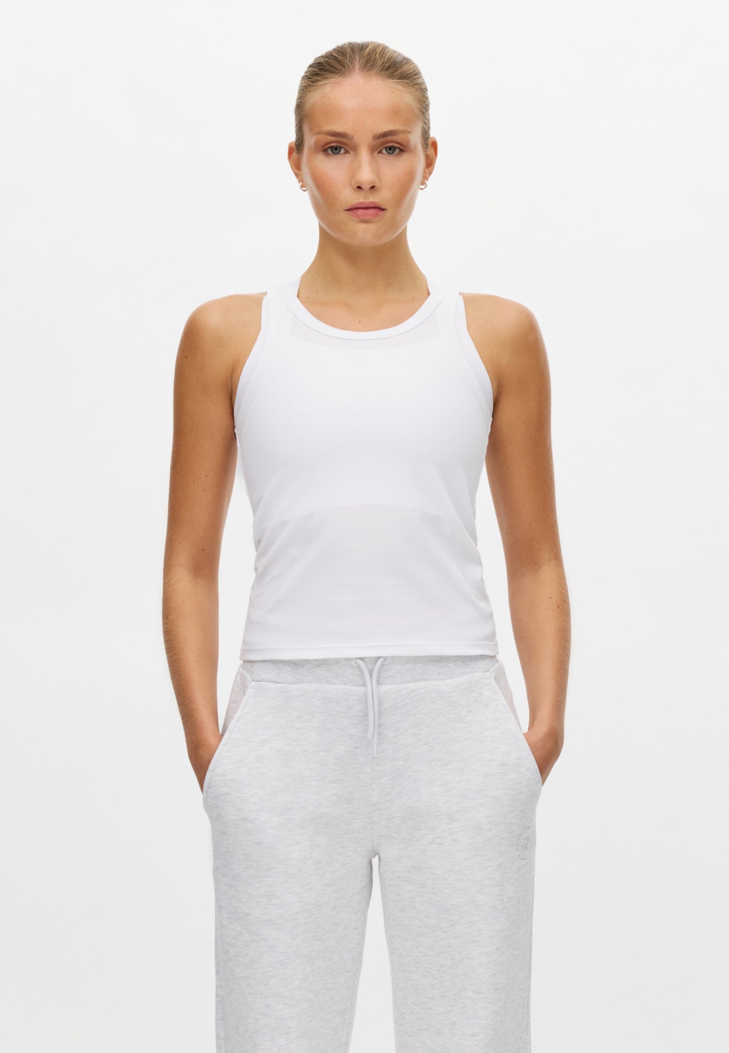 RIB DRYMOTION SINGLET - WHITE