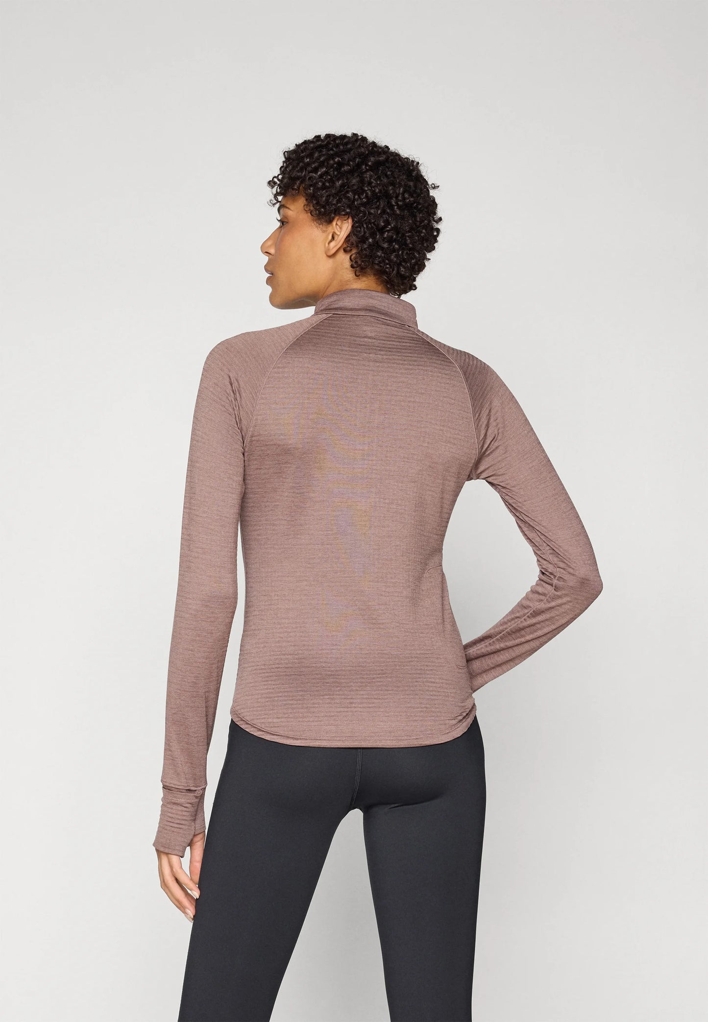 ATHLETICS HEAT GRID HALF ZIP - HEATHER