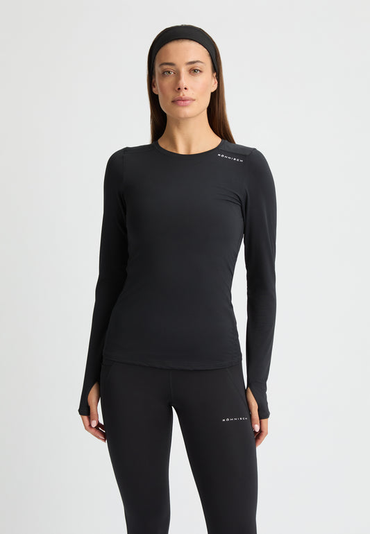 JACQUARD LONG SLEEVE - BLACK
