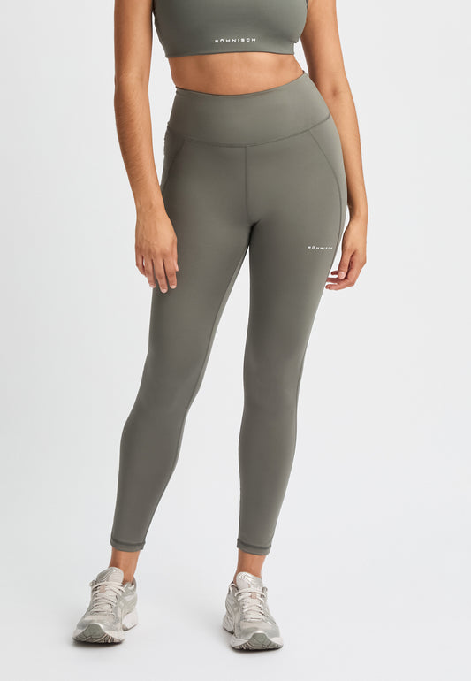 flattering high waist tights - gunmetal