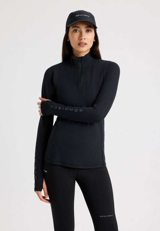 WARMING TECH HALF ZIP - BLACK