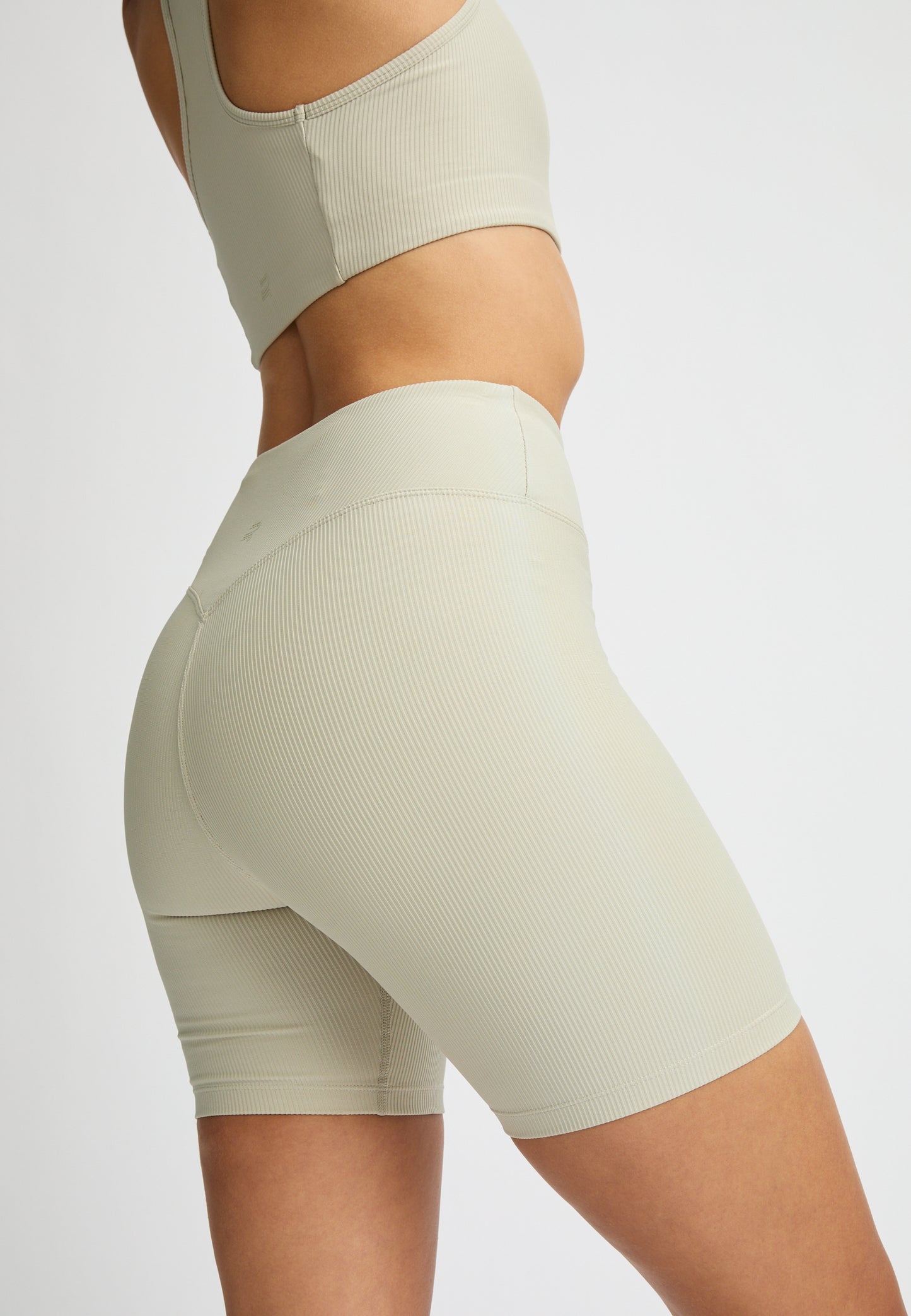 RIBBED BIKE TIGHTS - AGATE GRAY
