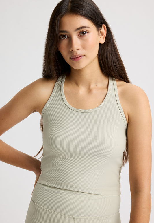 RIBBED TANK - AGATE GRAY