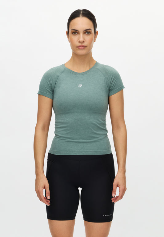 SEAMLESS FLEX TEE - STORMY SEA