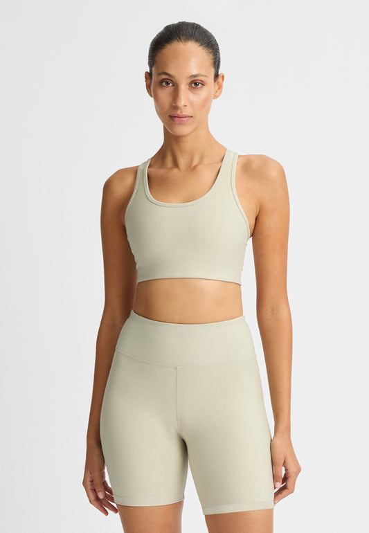 ribbed sportsbra - agate gray