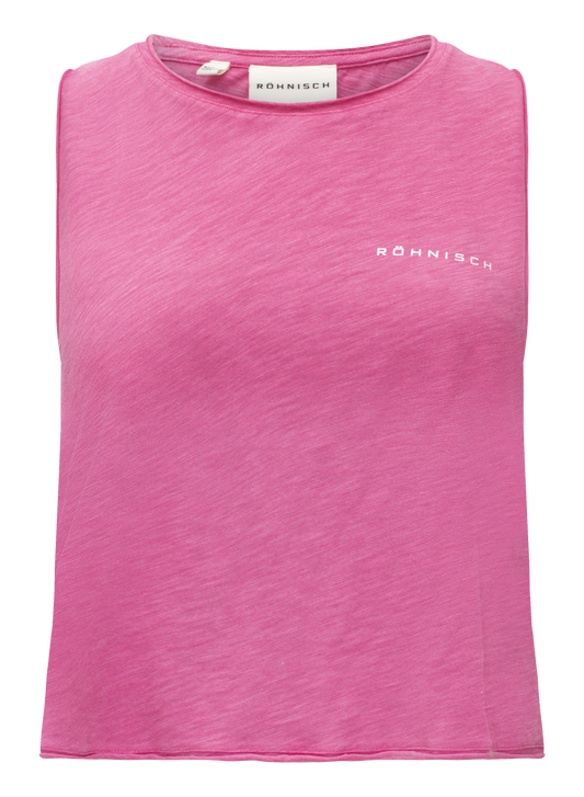 SLUB CROPPED TANK - ROSE