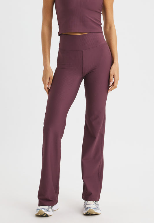 RIBBED FLARE TIGHT - HUCKLEBERRY