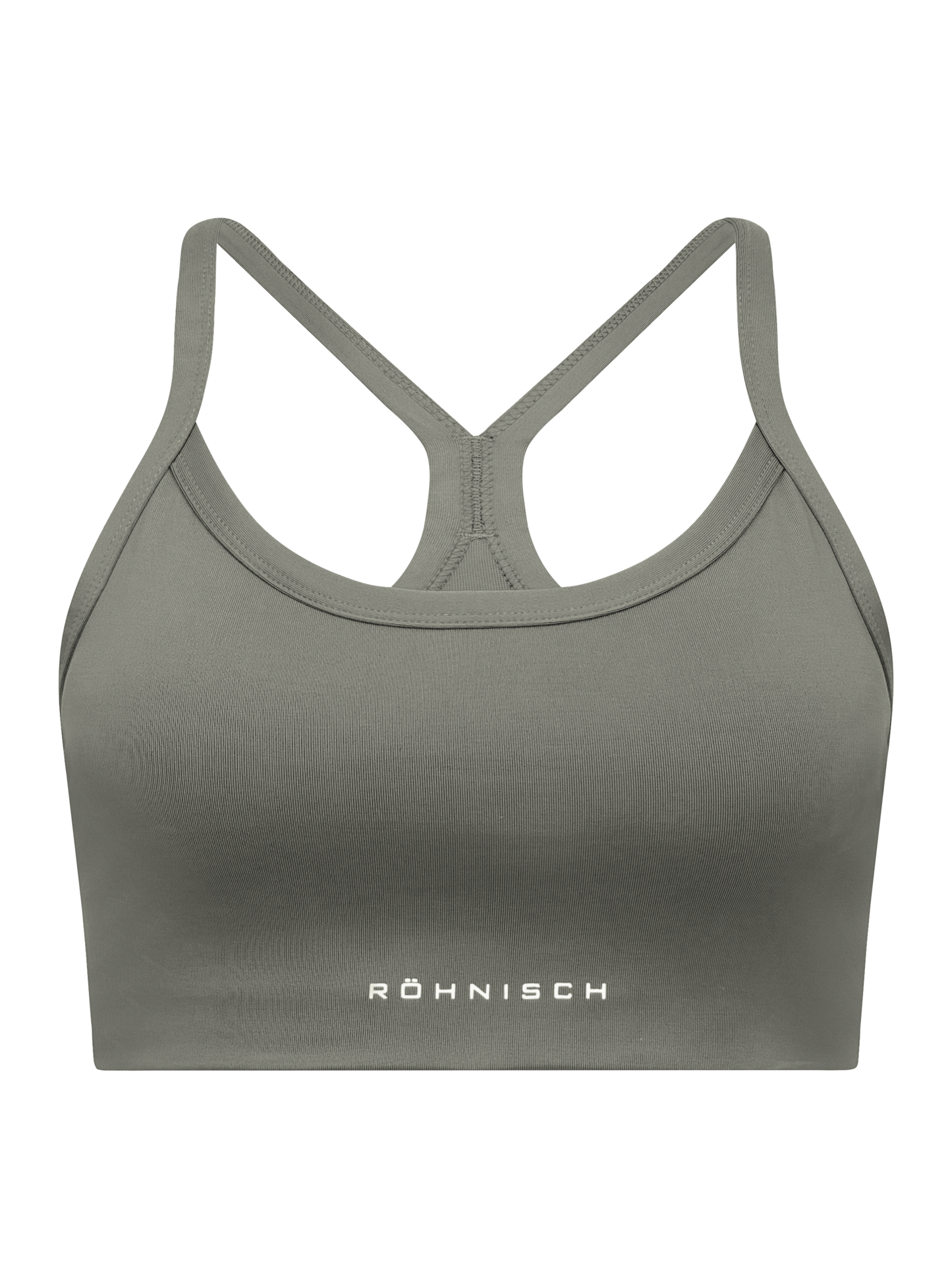 WIDE STRAP SPORTS BRA - GUNMETAL