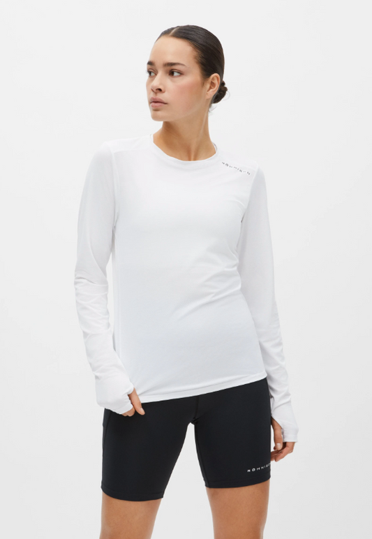 JACQUARD LONG SLEEVE - WHITE