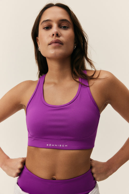 MESH SPORTSBRA - PURPLE CACTUS FLOWER