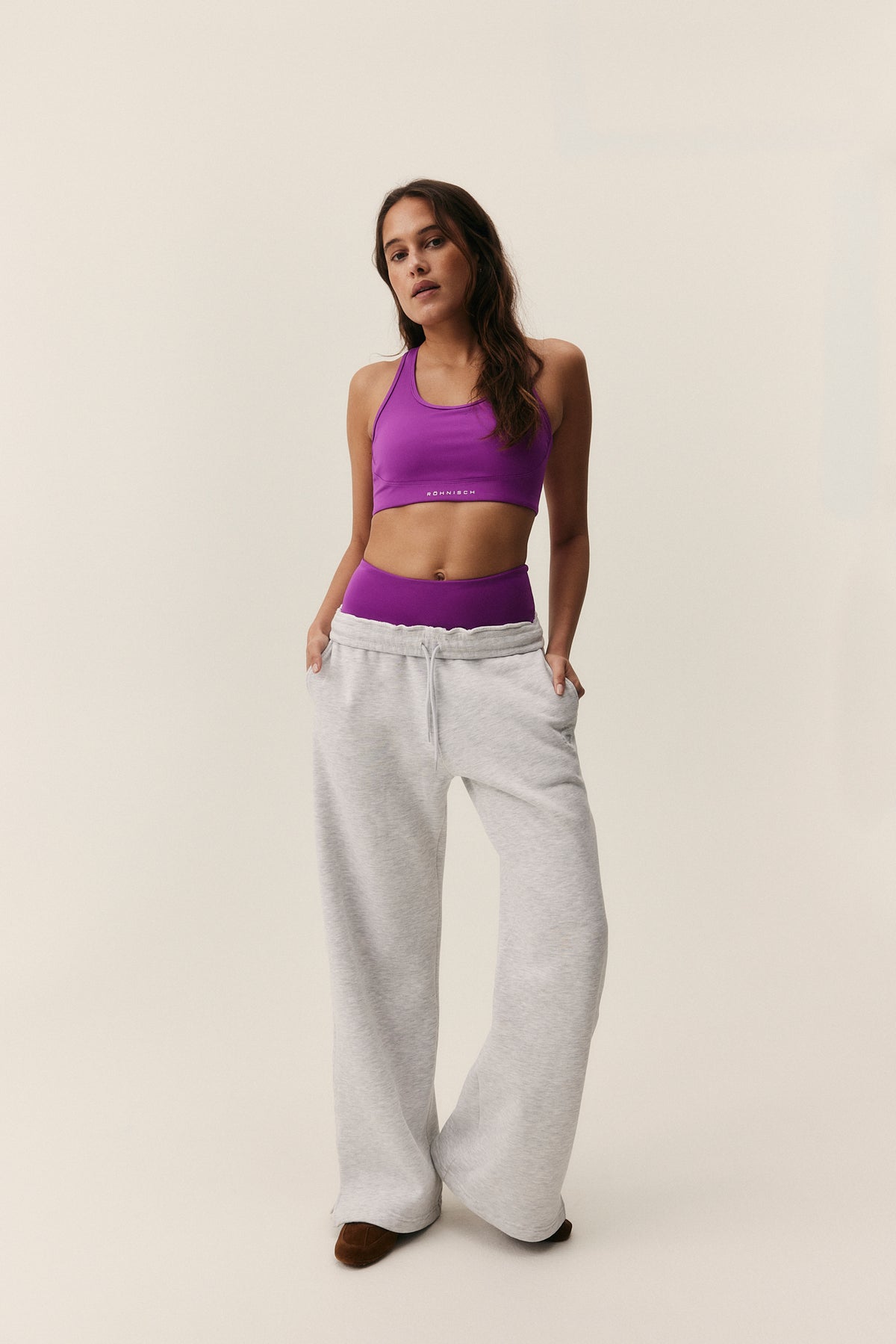 MESH SPORTSBRA - PURPLE CACTUS FLOWER