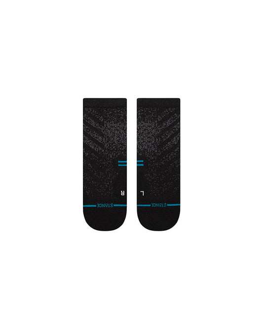 RUN SOCKS LIGHT QUARTER - BLACK