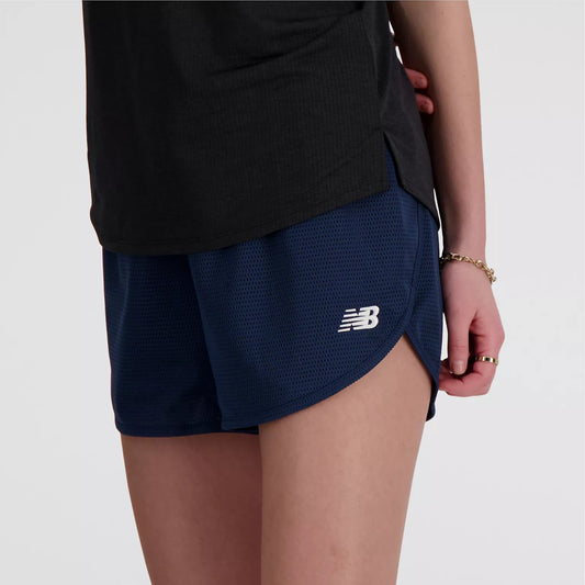 athletics mesh short - navy blue