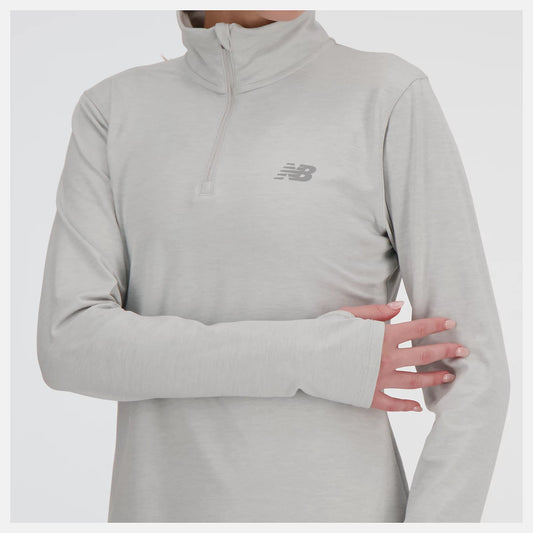 SPORT ESSENTIALS QUARTER ZIP - ASH HEATHER