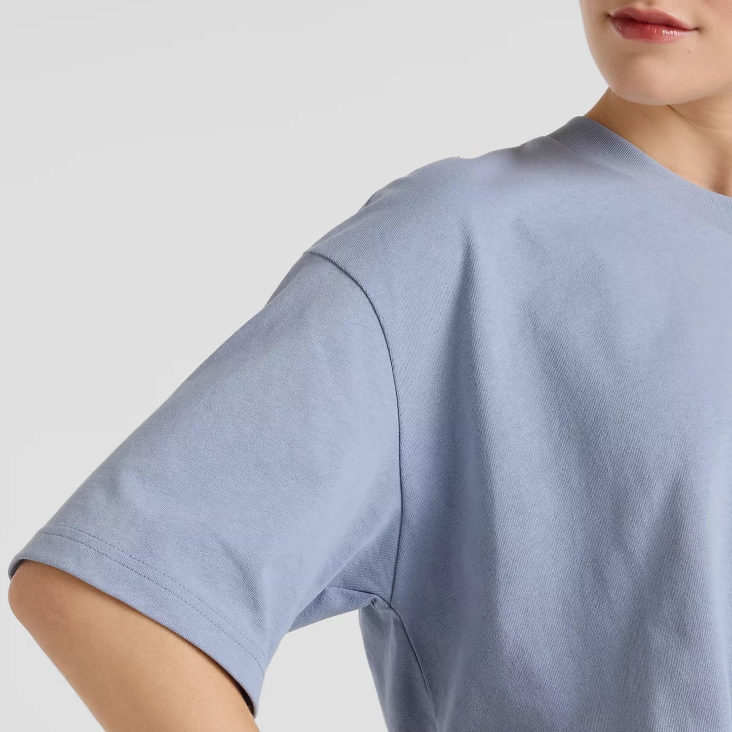 NEW BALANCE CROPPED T-SHIRT - DUSK BLUE